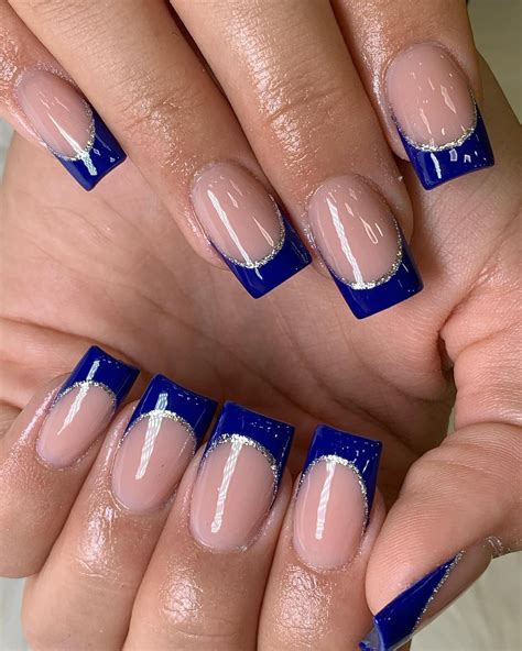 navy blue french tips